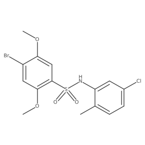 4-bromo-N-(5-chloro-2-methylphenyl)-2,5-dimethoxybenzene-1-sulfonamide结构式