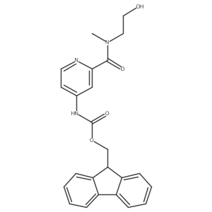 (9H-fluoren-9-yl)methyl N-{2-[(2-hydroxyethyl)(methyl)carbamoyl]pyridin-4-yl}carbamate结构式