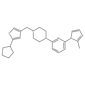 1-[(2-cyclopentyl-1,3-thiazol-4-yl)methyl]-4-[6-(2-methyl-1H-imidazol-1-yl)pyridin-2-yl]piperazine Structure