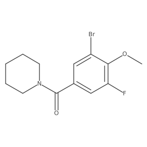 (3-Bromo-5-fluoro-4-methoxyphenyl)(piperidin-1-yl)methanone结构式