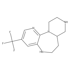 (S)-3-(Trifluoromethyl)-5,6,7,7a,8,9,10,11-octahydropyrazino[1,2-d]pyrido[3,2-b][1,4]diazepine结构式