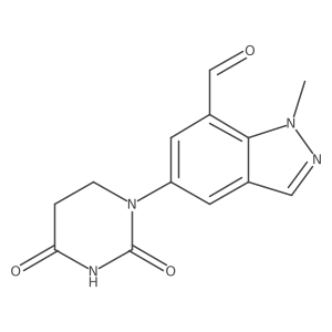 5-(2,4-dioxo-1,3-diazinan-1-yl)-1-methyl-1H-indazole-7-carbaldehyde结构式