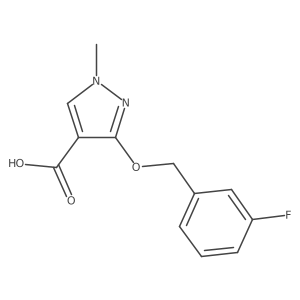 3-((3-fluorobenzyl)oxy)-1-methyl-1H-pyrazole-4-carboxylic acid Structure