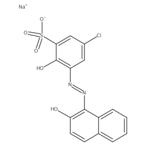 Sodium;5-chloro-2-hydroxy-3-[(2-hydroxynaphthalen-1-yl)diazenyl]benzenesulfonate结构式