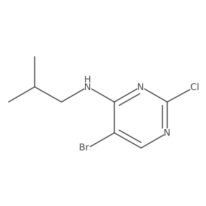 (5-Bromo-2-chloro-pyrimidin-4-yl)-isobutyl-amine结构式