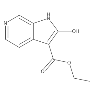 Ethyl 2-hydroxy-1H-pyrrolo[2,3-c]pyridine-3-carboxylate结构式