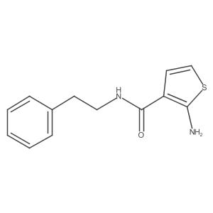 2-amino-N-(2-phenylethyl)thiophene-3-carboxamide结构式