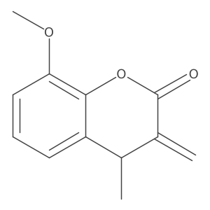 3,4-Dihydro-8-methoxy-4-methyl-3-methylene-2H-1-benzopyran-2-one Structure