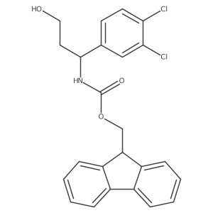(9H-fluoren-9-yl)methyl N-[1-(3,4-dichlorophenyl)-3-hydroxypropyl]carbamate结构式