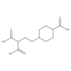 4-{2-[Bis(sulfanylcarbonothioyl)amino]ethyl}-1-piperazinecarbodithioic acid结构式