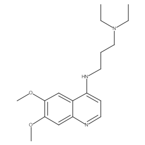 N3-(6,7-Dimethoxy-4-quinolinyl)-N1,N1-diethyl-1,3-propanediamine结构式