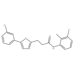 N-(3-Chloro-2-methylphenyl)-3-(5-(3-chlorophenyl)furan-2-yl)propanamide Structure