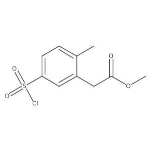 (5-Chlorosulfonyl-2-methyl-phenyl)-acetic acid methyl ester结构式