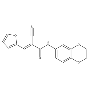 (Z)-2-Cyano-N-(2,3-dihydro-1,4-benzodioxin-6-yl)-3-(furan-2-yl)prop-2-enamide Structure