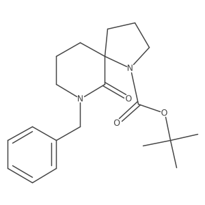 1,7-Diazaspiro[4.5]decane-1-carboxylic acid, 6-oxo-7-(phenylmethyl)-, 1,1-dimethylethyl ester Structure