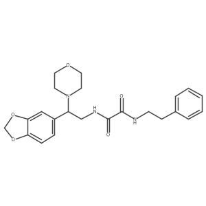 N1-(2-(benzo[d][1,3]dioxol-5-yl)-2-morpholinoethyl)-N2-phenethyloxalamide Structure