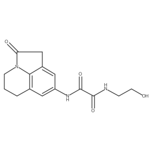 N-(2-hydroxyethyl)-N'-{2-oxo-1-azatricyclo[6.3.1.0^{4,12}]dodeca-4,6,8(12)-trien-6-yl}ethanediamide结构式
