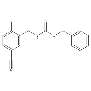 benzyl N-[(5-cyano-2-fluoro-phenyl)methyl]carbamate结构式