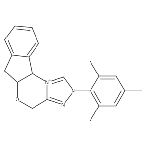 (5AR,10bS)-2-mesityl-5a,10b-dihydro-4H,6H-indeno[2,1-b][1,2,4]triazolo[4,3-d][1,4]oxazin-2-ium结构式