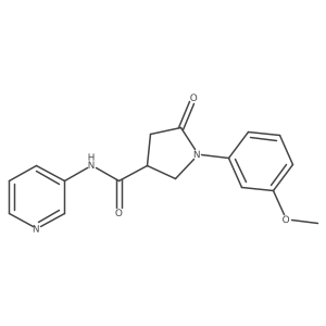 1-(3-methoxyphenyl)-5-oxo-N-(pyridin-3-yl)pyrrolidine-3-carboxamide结构式
