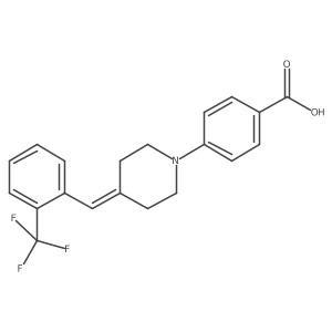 4-[4-[[2-(Trifluoromethyl)phenyl]methylene]-1-piperidinyl]benzoic acid Structure