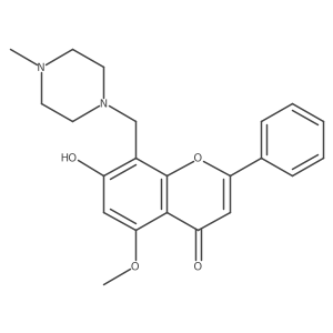 7-hydroxy-5-methoxy-8-((4-methylpiperazin-1-yl)methyl)-2-phenyl-4H-chromen-4-one Structure