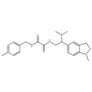 N1-(2-(dimethylamino)-2-(1-methylindolin-5-yl)ethyl)-N2-(4-methylbenzyl)oxalamide结构式