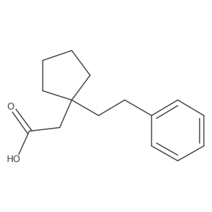 2-[1-(2-Phenylethyl)cyclopentyl]acetic acid Structure