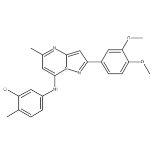 N-(3-chloro-4-methylphenyl)-2-(3,4-dimethoxyphenyl)-5-methylpyrazolo[1,5-a]pyrimidin-7-amine结构式