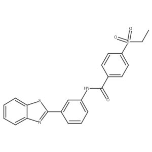 N-(3-(benzo[d]thiazol-2-yl)phenyl)-4-(ethylsulfonyl)benzamide结构式