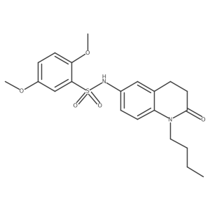 N-(1-butyl-2-oxo-1,2,3,4-tetrahydroquinolin-6-yl)-2,5-dimethoxybenzenesulfonamide结构式