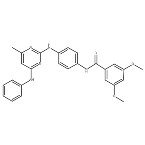 3,5-Dimethoxy-N-(4-{[4-methyl-6-(phenylamino)pyrimidin-2-YL]amino}phenyl)benzamide Structure