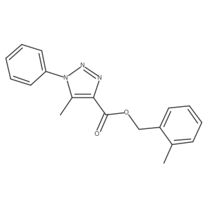 (2-Methylphenyl)methyl 5-methyl-1-phenyl-1H-1,2,3-triazole-4-carboxylate结构式