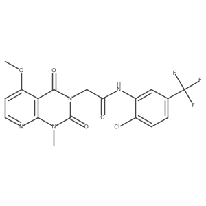 N-(2-chloro-5-(trifluoromethyl)phenyl)-2-(5-methoxy-1-methyl-2,4-dioxo-1,2-dihydropyrido[2,3-d]pyrimidin-3(4H)-yl)acetamide结构式