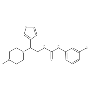 1-(3-Chlorophenyl)-3-(2-(4-methylpiperazin-1-yl)-2-(thiophen-3-yl)ethyl)urea结构式