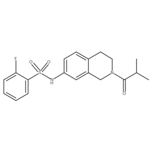 2-fluoro-N-(2-isobutyryl-1,2,3,4-tetrahydroisoquinolin-7-yl)benzenesulfonamide Structure