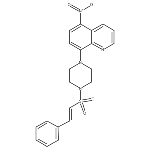 5-Nitro-8-[4-(2-phenylethenesulfonyl)piperazin-1-yl]quinoline Structure
