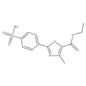 Ethyl 2-[4-(aminosulfonyl)phenyl]-4-methyl-5-thiazolecarboxylate Structure