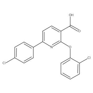 2-(2-Chlorophenoxy)-6-(4-chlorophenyl)pyridine-3-carboxylic acid Structure