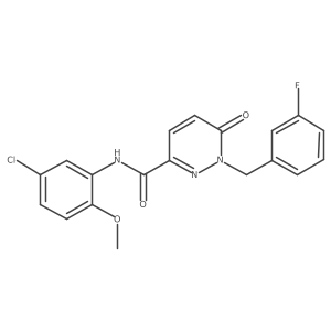 N-(5-chloro-2-methoxyphenyl)-1-(3-fluorobenzyl)-6-oxo-1,6-dihydropyridazine-3-carboxamide结构式