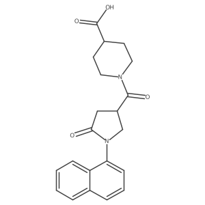 1-[[1-(1-Naphthalenyl)-5-oxo-3-pyrrolidinyl]carbonyl]-4-piperidinecarboxylic acid结构式