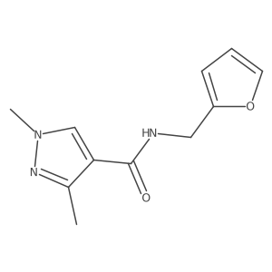 N-(furan-2-ylmethyl)-1,3-dimethyl-1H-pyrazole-4-carboxamide结构式