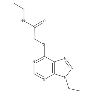 N-ethyl-2-({3-ethyl-3H-[1,2,3]triazolo[4,5-d]pyrimidin-7-yl}sulfanyl)acetamide结构式