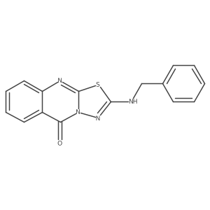2-(benzylamino)-5H-[1,3,4]thiadiazolo[2,3-b]quinazolin-5-one结构式