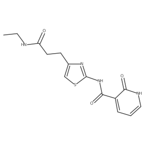 N-(4-(3-(ethylamino)-3-oxopropyl)thiazol-2-yl)-2-oxo-1,2-dihydropyridine-3-carboxamide Structure