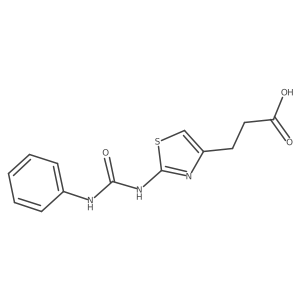 O=C(O)CCc1csc(NC(=O)Nc2ccccc2)n1结构式
