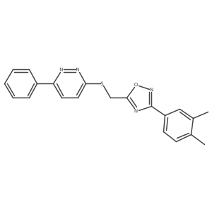 3-(3,4-Dimethylphenyl)-5-(((6-phenylpyridazin-3-yl)thio)methyl)-1,2,4-oxadiazole Structure