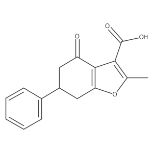 2-Methyl-4-oxo-6-phenyl-4,5,6,7-tetrahydro-1-benzofuran-3-carboxylic acid Structure