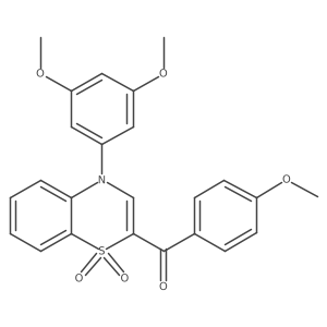 [4-(3,5-dimethoxyphenyl)-1,1-dioxido-4H-1,4-benzothiazin-2-yl](4-methoxyphenyl)methanone结构式