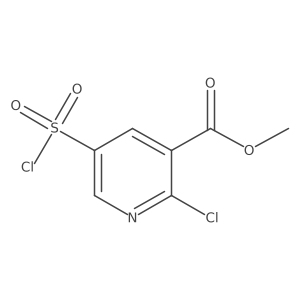 Methyl 2-chloro-5-(chlorosulfonyl)pyridine-3-carboxylate结构式